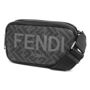 Fendi Shoulder Bag Camera Case Small Calf Leather Black